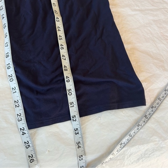 Boden Ellen Jersey Knit Crop Wide Leg Jumpsuit Navy Size 6 Tie Waist Wrap Top - Picture 15 of 16